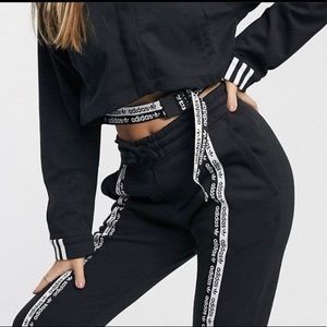 ISO adidas cropped/belted sweatshirt